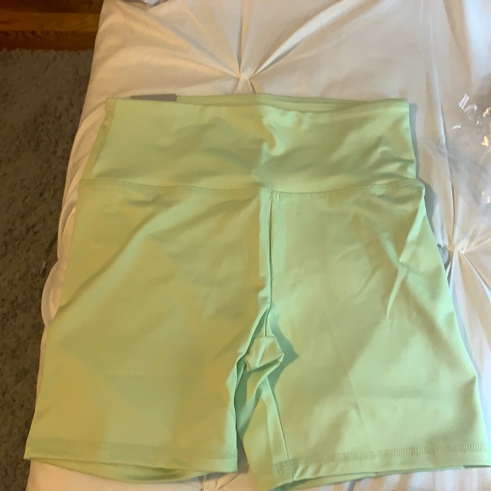 Like green high rise biker shorts